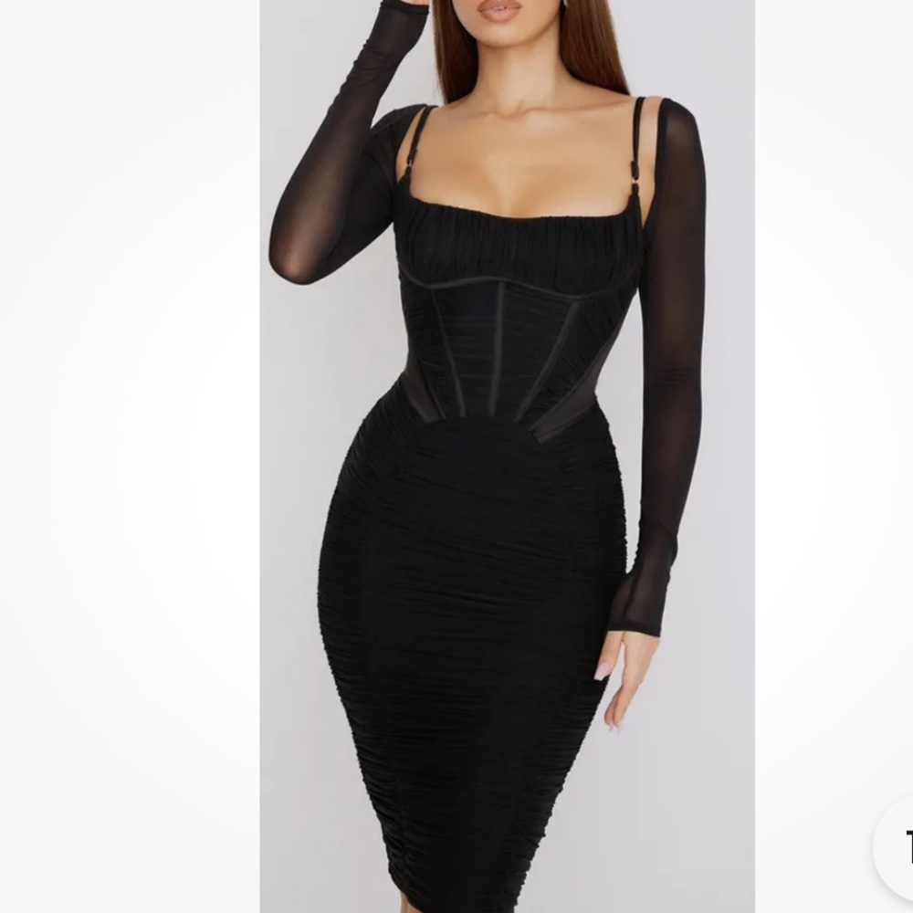 No offers! HOUSE OF CB GORGEOUS BLACK “FREYJA” CORSET DRESS SIZE M FINAL PRICE